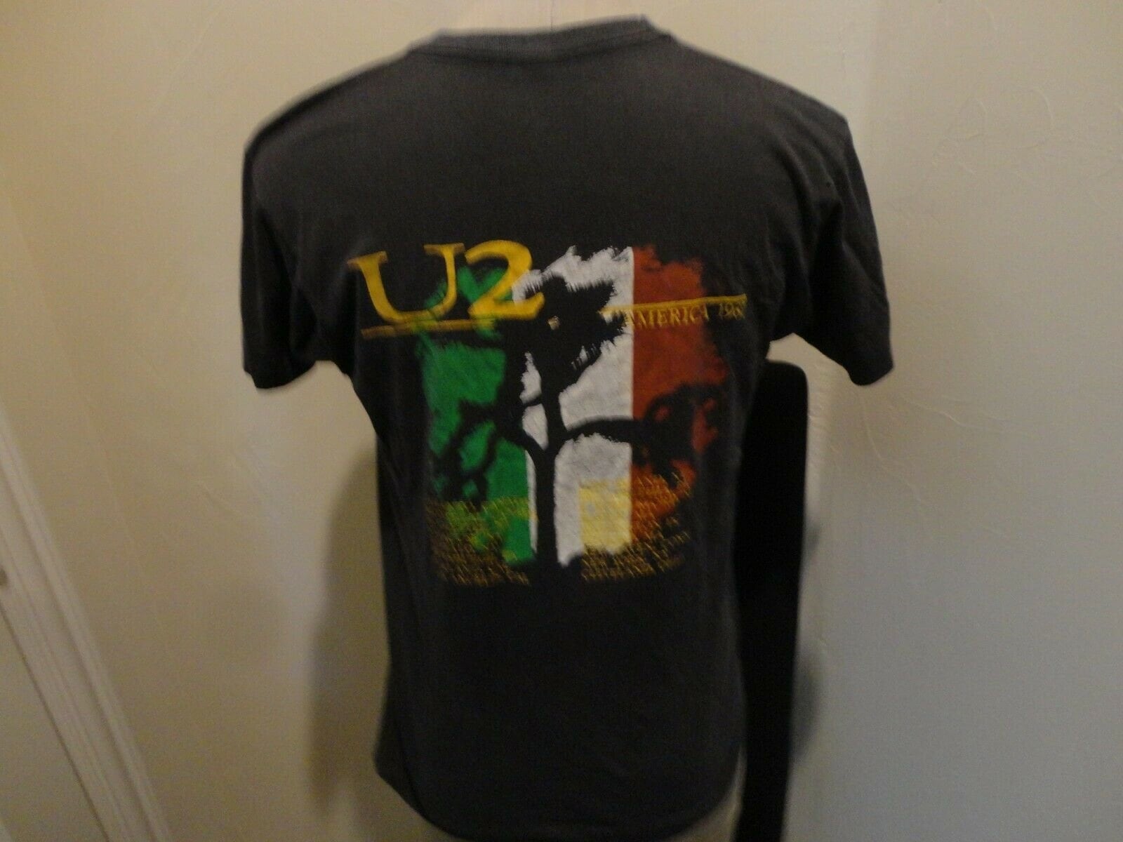 Vtg Authentic 1987 U2 Joshua Tree Tour Cities Screen Stars 50-50 T
