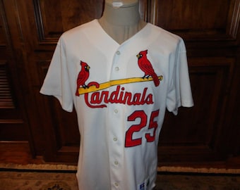 Vtg Russell Diamond Collection St. Louis Cardinals #25 Mark Mcwire Jersey Sz 48