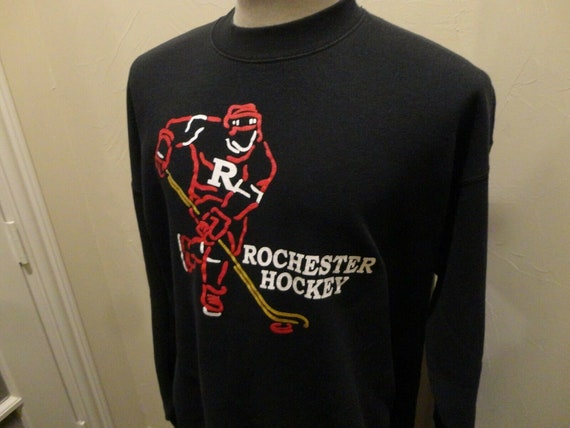 Vtg 90's Black Rochester Hockey Fruit of Loom 50-… - image 4