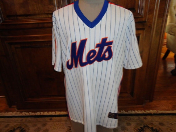 Vtg Sewn Majestic Cooperstown Collection Mets Pin… - image 2