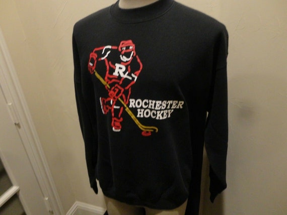 Vtg 90's Black Rochester Hockey Fruit of Loom 50-… - image 6