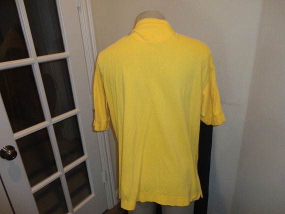 Vtg Yellow Ferruche Casual Basics 5 Button Cotton… - image 3