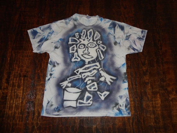 Vintage 90's Aztec AOP All Over Print T Shirt Siz… - image 1