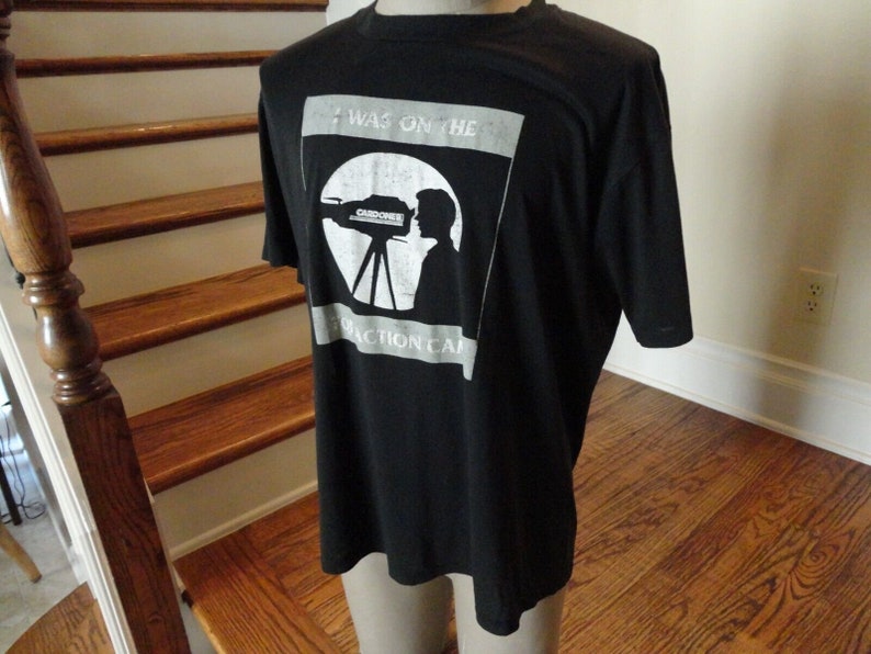 Vintage 90's Black Jerzees I was on Cardone TQP Action Cam 50-50 t-shirt XL Usa 画像 4