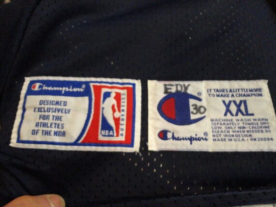 Vintage Champion AUTHENTIC NBA New Jersey Nets Reversible Practice