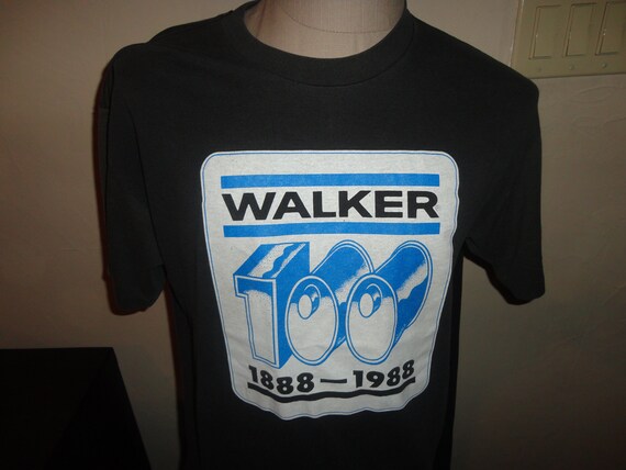 Vtg Black 1988 WALKER 100 Anniversary 50-50 tshir… - image 4