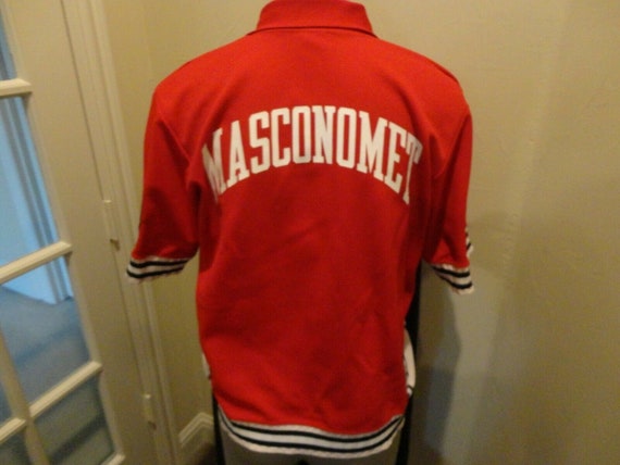 Vtg 80's Red Champion BLUE Tag Masconomet HS Zipp… - image 1