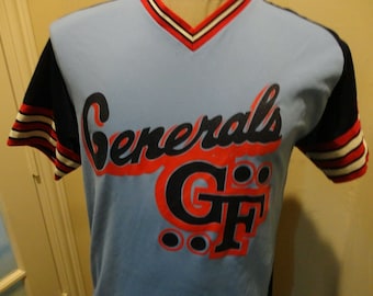 Vtg 80's Southern Athletic 33 Generaals GF Polyester Screen Voetbalshirt Fit S