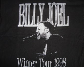 Vtg 1998 Billy Joel Winter Tour Cities cotton T-Shirt Adult XL Nice Rock Rare