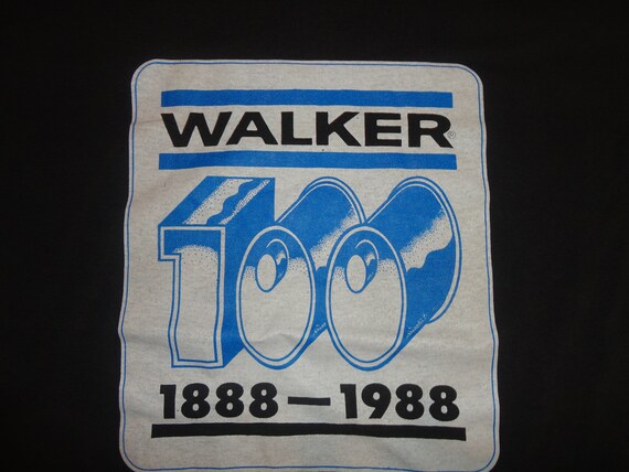 Vtg Black 1988 WALKER 100 Anniversary 50-50 tshir… - image 1