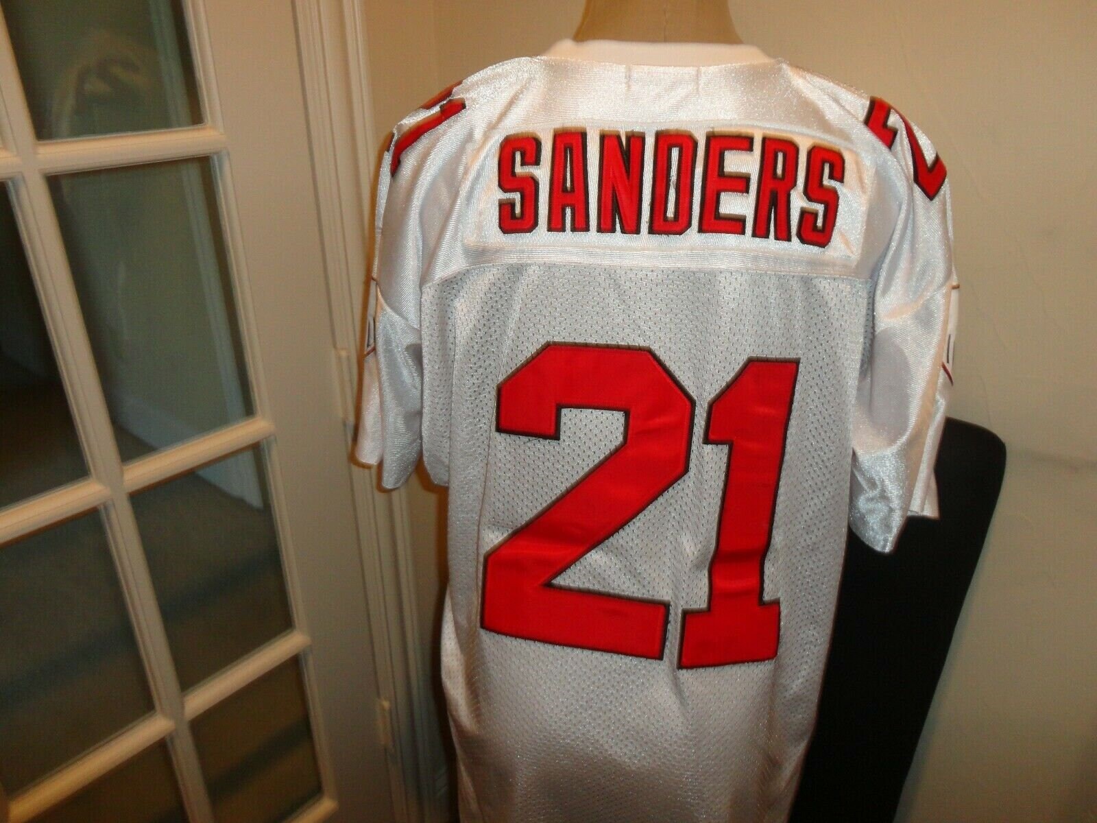 Vtg SEWN Throwback Authentic Atlanta Falcons #21 Deion Sanders NFL