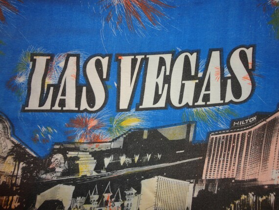 Vtg 90's ALL OVER Print Las Vegas Strip Multicolo… - image 6