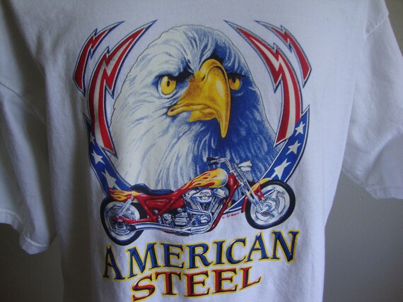ヴィンテージ 90年代 アメリカン スチール モーターサイクル ホワイト