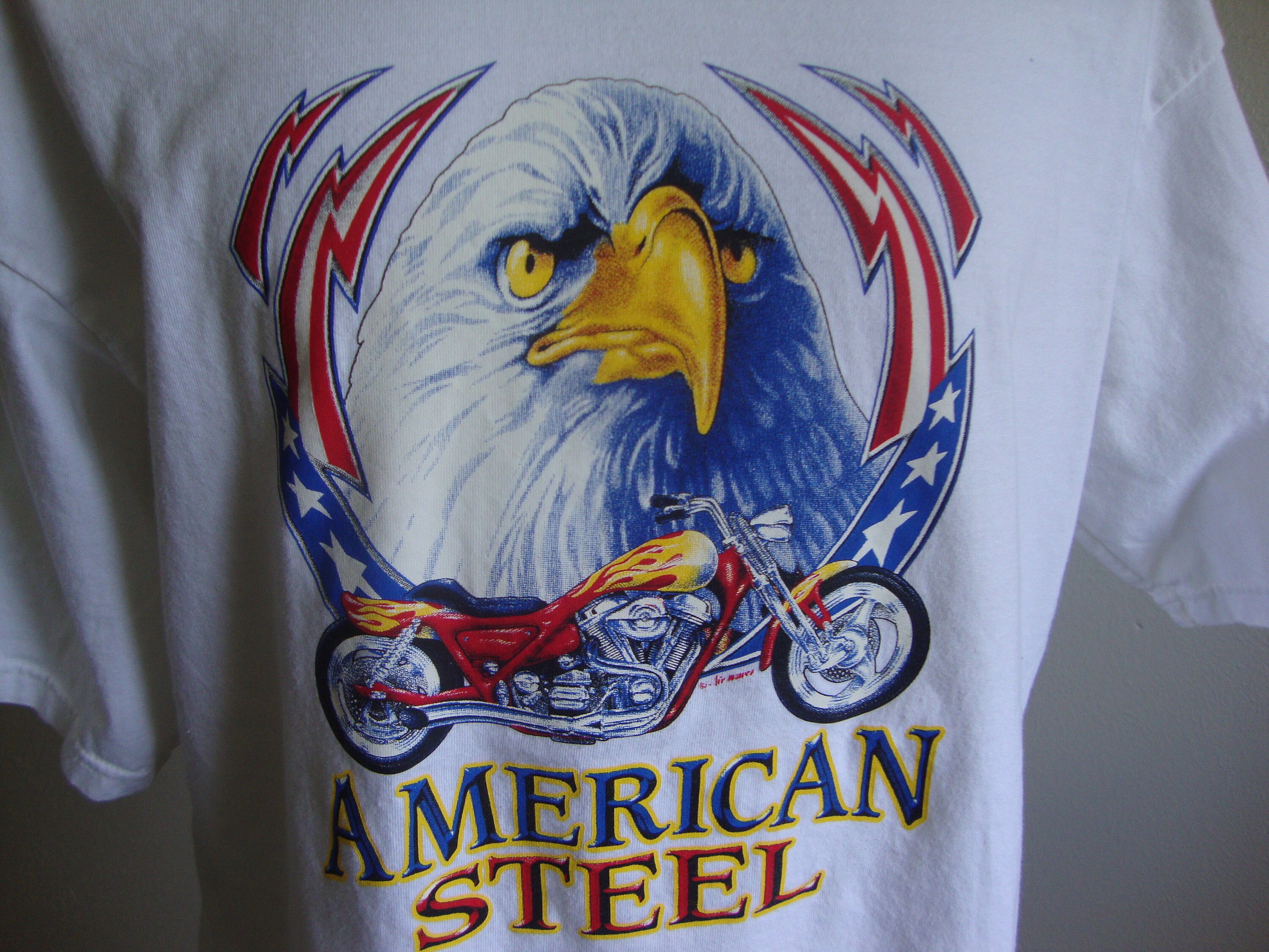 ヴィンテージ 90年代 アメリカン スチール モーターサイクル ホワイト