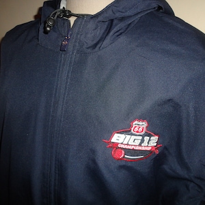 Vtg 90&#39;s NCAA Phillips 66 Big 12 Championship Basket Basketball Lined Giacca XL