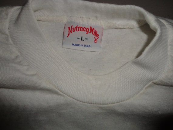 Vtg 90's Nutmeg Mills Italy 50-50 Jersey Shirt Fi… - image 5