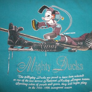 T-shirt double face vintage années 90 Nutmeg Mighty Ducks