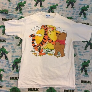 Vintage 80's Winnie the Pooh Walt Disney Tiger T shirt M image 2