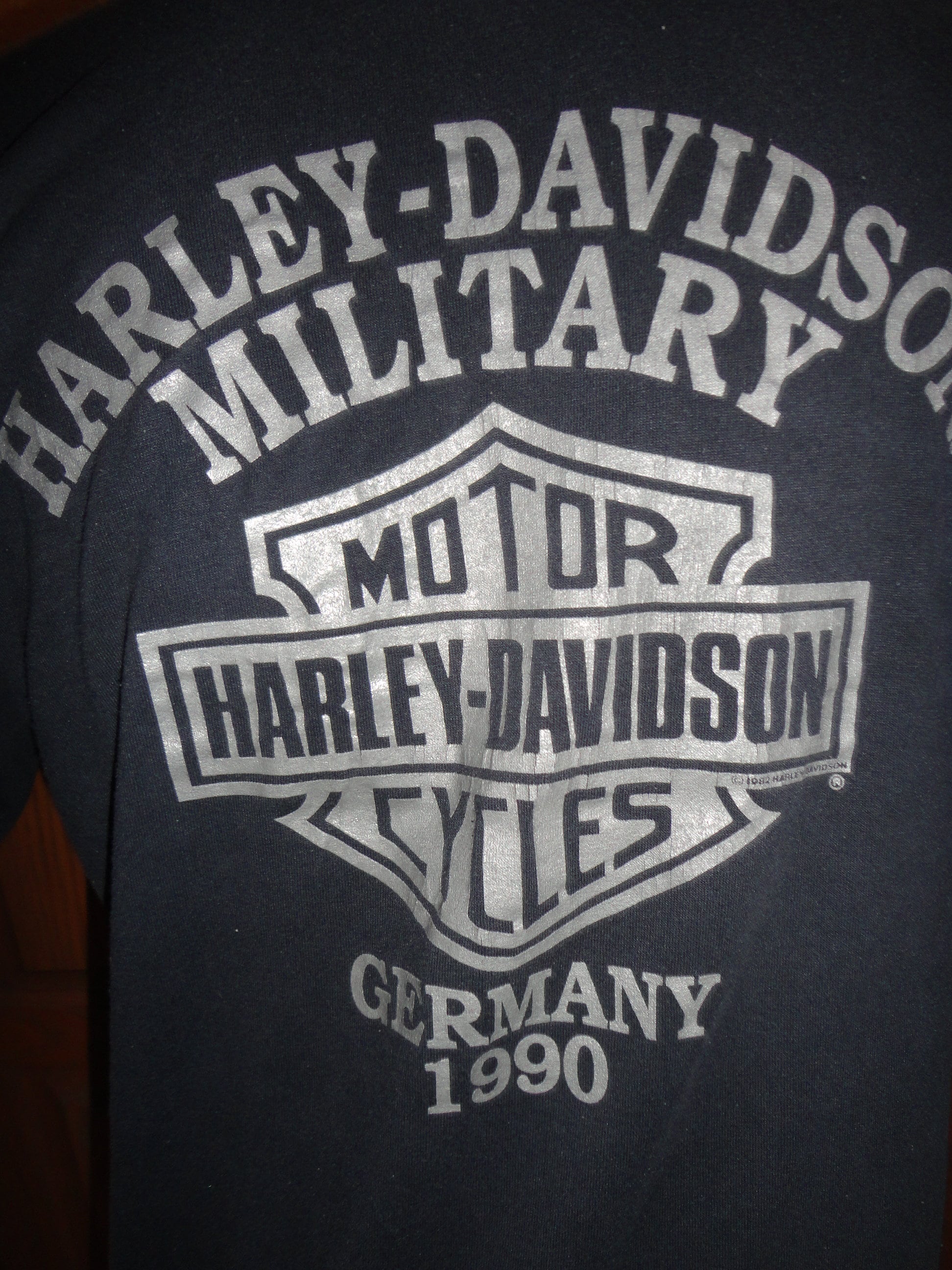 Vtg 90's Holoubek Harley Davidson Born USA Eagle GERMANY Military