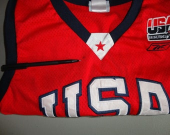 Vintage Red Reebok 2004 Olympics USA Tim Duncan Sewn Basketball