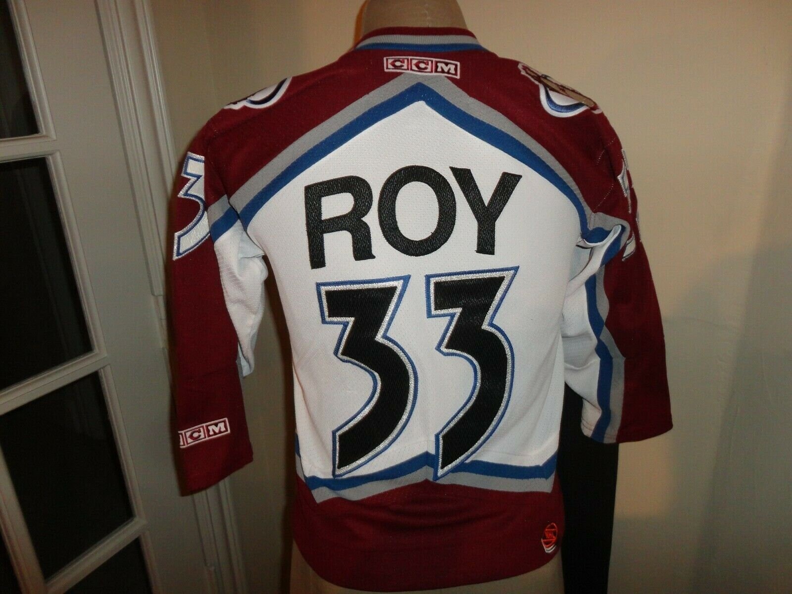 Colorado Avalanche Hockey Jersey Men’s XL USA Logo 7 Patrick Roy Rare