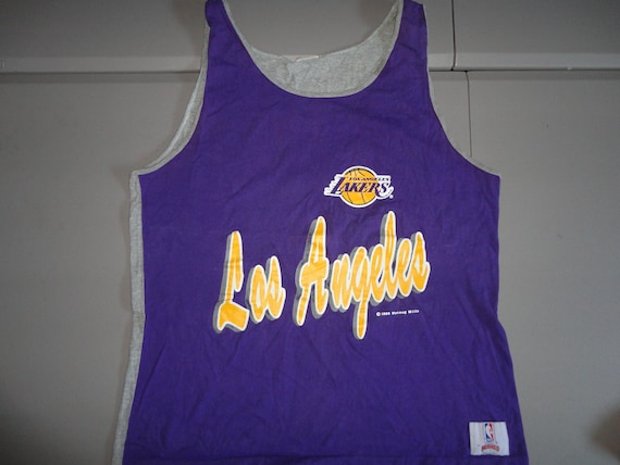 90's Los Angeles Lakers Authentic Champion NBA Practice T Shirt Size Large  – Rare VNTG