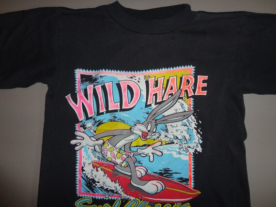 Vtg 1989 SSI WILD HARE Bugs Bunny Surf Board Warner Bros T-shirt