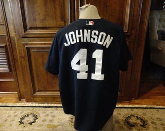 Vtg Blue Majestic Authentic Sewn New York Yankees #41 Randy