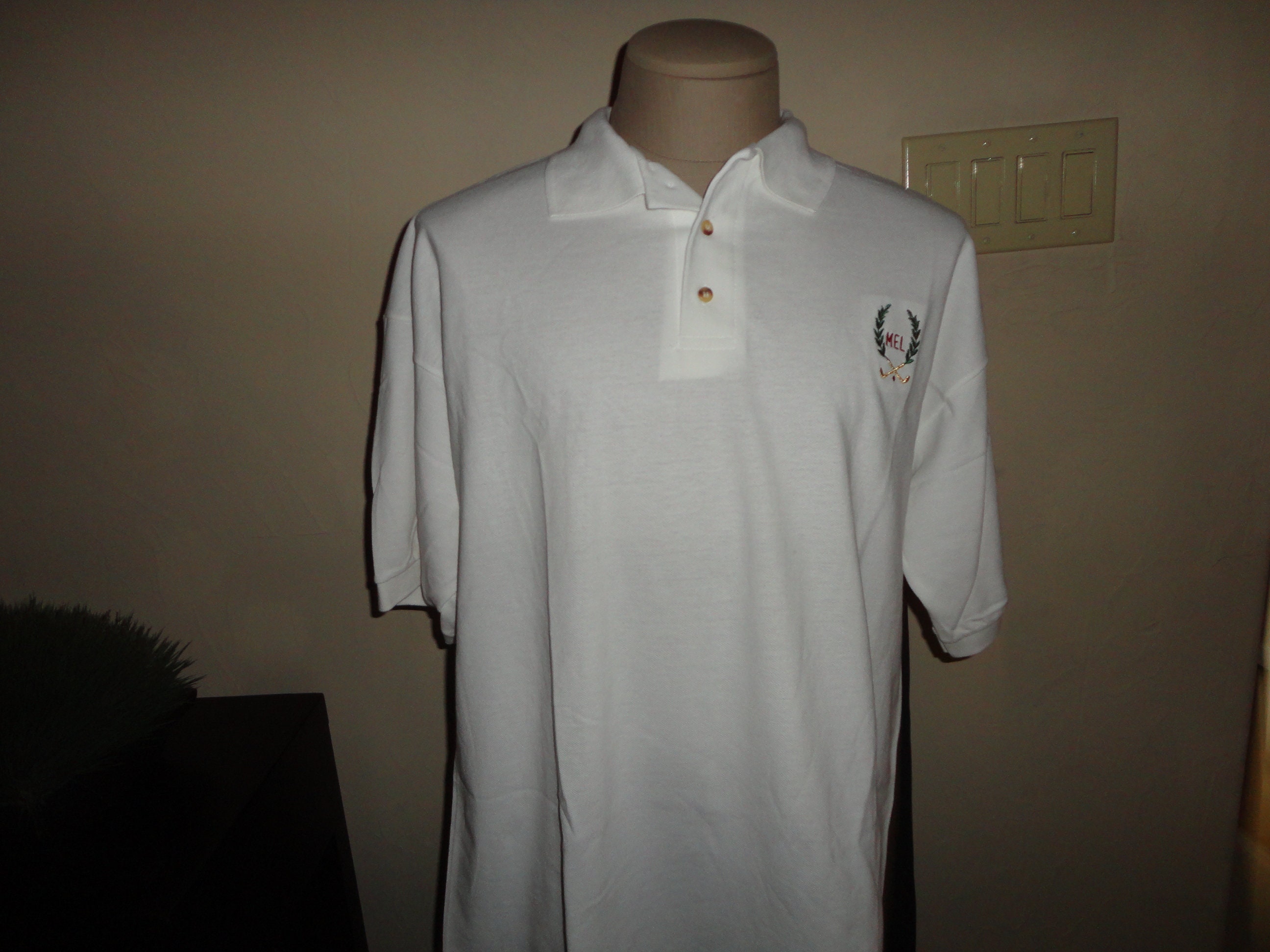 Vtg 90's Mel Sole Golf School Embroidered Polo Shirt White | Etsy
