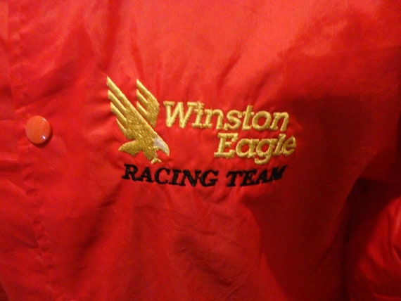 Vtg 80's Red Winston Eagle Racing Team Cardinal S… - image 3