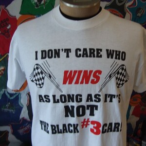 Vintage 90s NASCAR Racing Black #3 Car T Shirt L