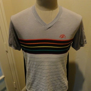 Vtg 80&#39;s Gray White RUNNER UP 50-50 Running Track Jersey Shirt Fits Adult M Usa