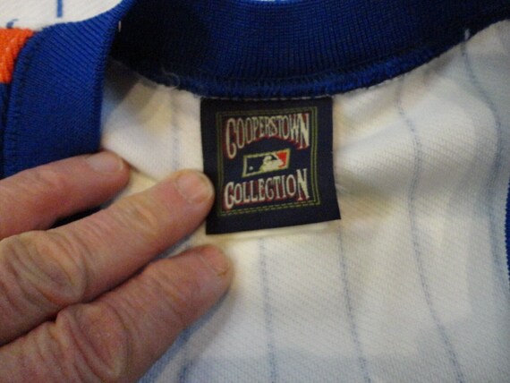 Vtg Sewn Majestic Cooperstown Collection Mets Pin… - image 7