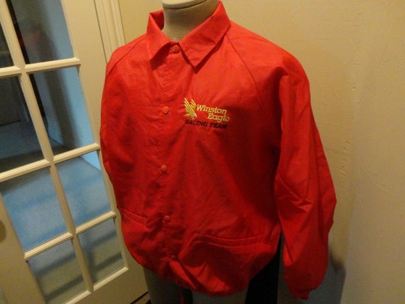 Vtg 80's Red Winston Eagle Racing Team Cardinal S… - image 4