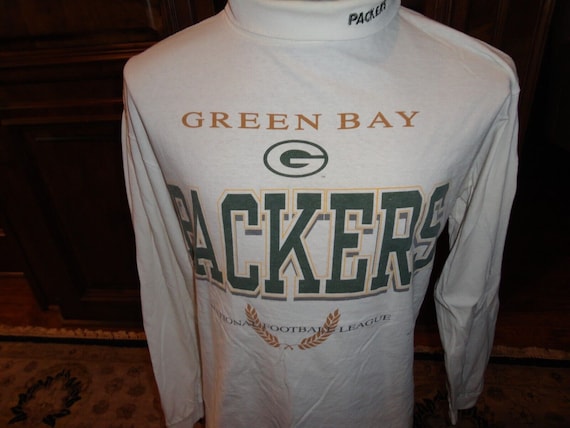 Vtg 90's White True Fan Green Bay Packers L/S TUR… - image 1