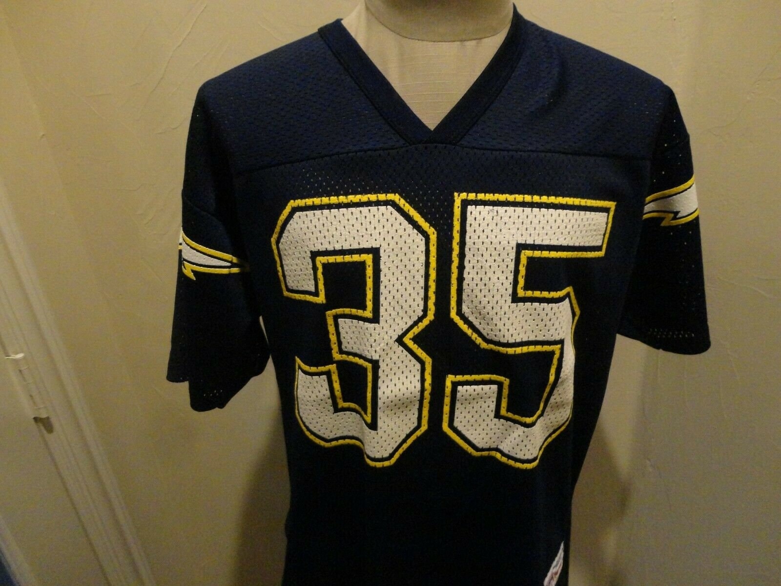 Vintage San Diego Chargers Football Jersey Logo 7 NFL Blank