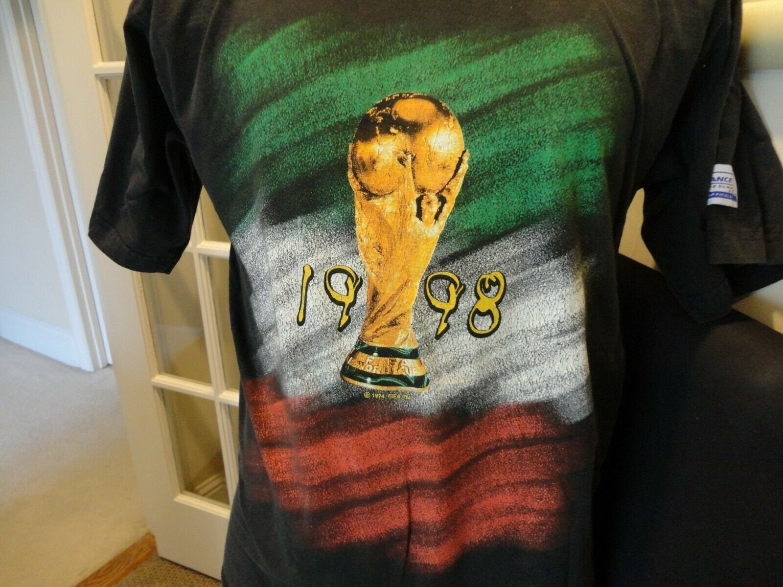 Vintage Official Adidas 1998 FIFA France World Cup Soccer T-shirt