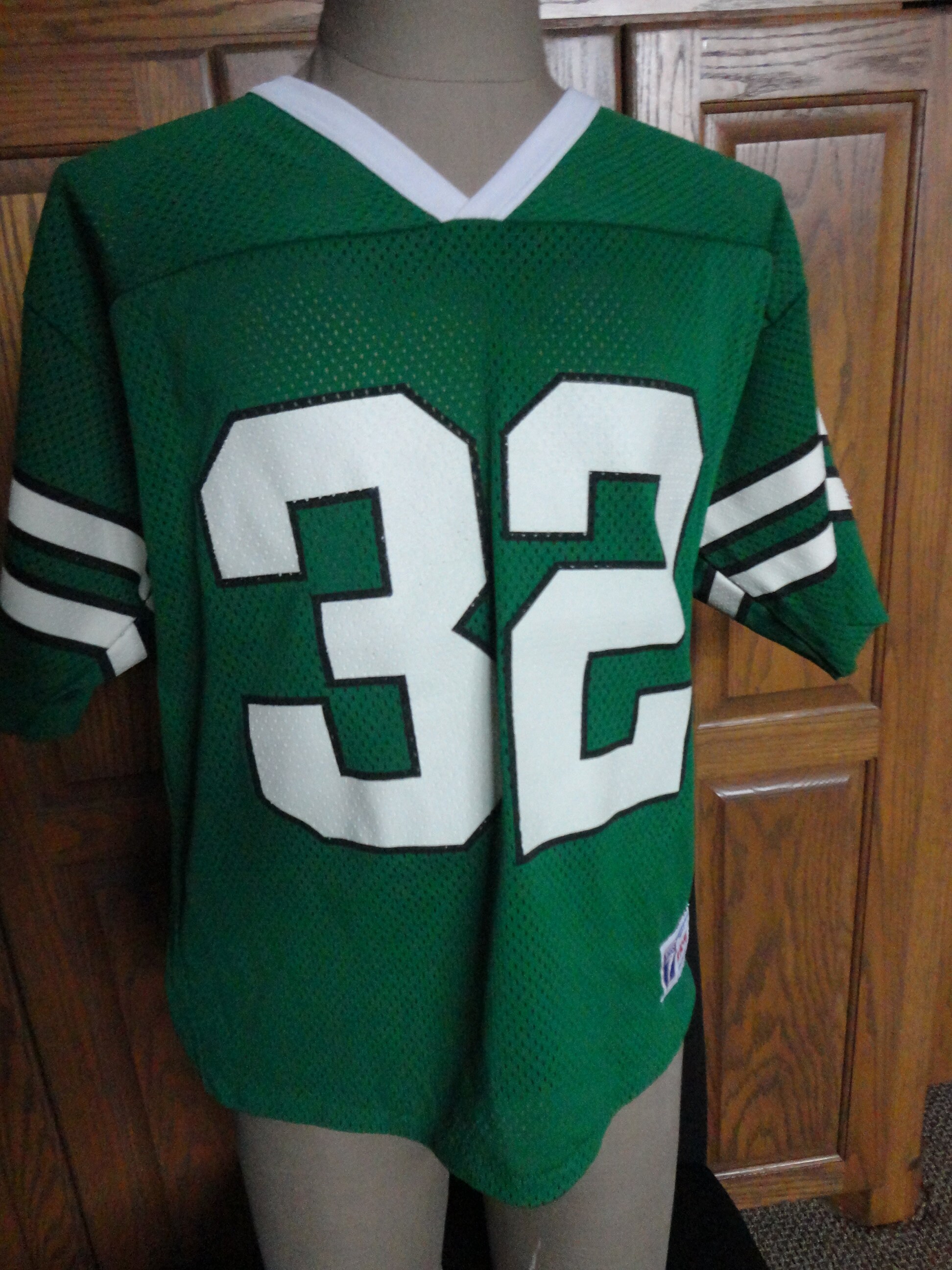 Vtg Logo 7 New York Jets 32 Emerson Boozer NFL Screen Jersey Adult