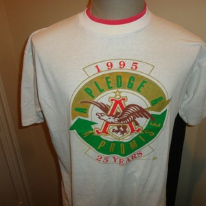 Vtg 1995 Sugar Creek A Pledge & A Promise Anheuser Busch BEER 50-50 T-shirt Sz L