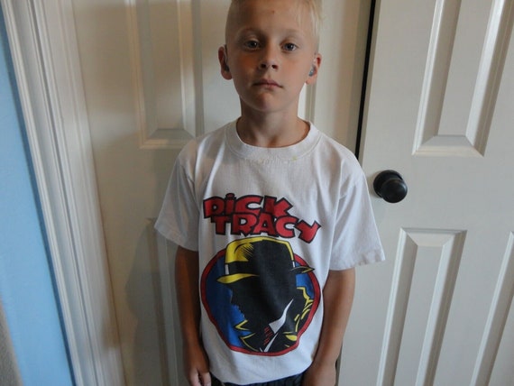 Vintage 80's Dick Tracy Disney Kids Toddler T Shi… - image 1