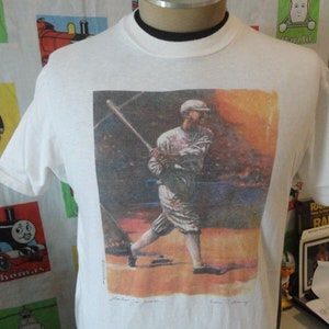 Vintage Field of Dreams Shoeless Joe Jackson Art tee Chicago White Sox T Shirt L