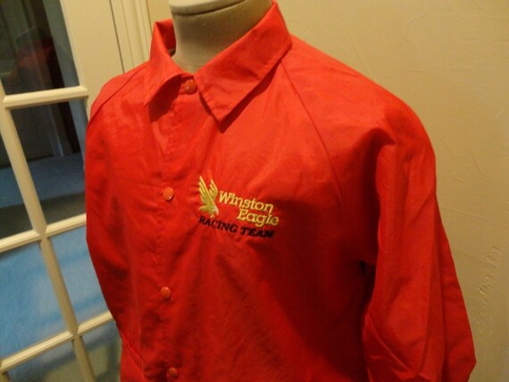 Vtg 80's Red Winston Eagle Racing Team Cardinal S… - image 6