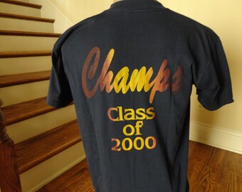Vintage Blue Oneita Champs Class of 2000 60-40 "Mr Boles" T-shirt Adult XL Nice