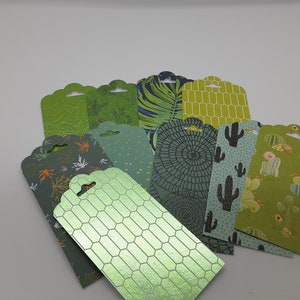 Gift tags in a set, 10 x 5 cm Grün