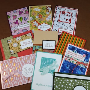 Tarjetas de felicitación mixtas en un set sorpresa