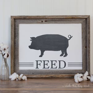 Farmhouse Kitchen Printable Art With Pig Farm Digital Print - Etsy
