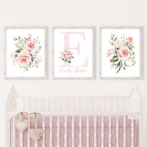 baby girl floral nursery decor