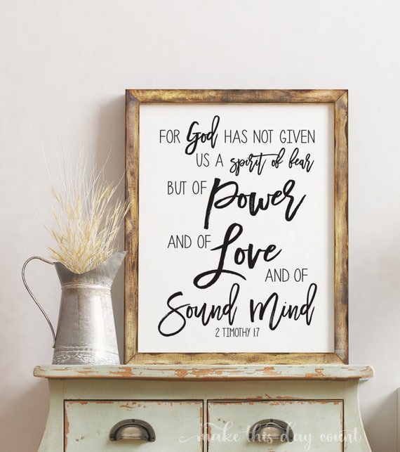 scripture on god has not given us the spirit of fear