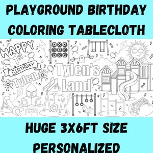 Spielplatz Geburtstagsparty Aktivität Kinder Riesige Färbung Tischdecke Indoor Outdoor Fun Kinder Geburtstag Färbung Banner