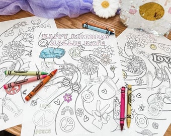 Page de coloriage personnalisée conçue numérique imprimable à la maison Télécharger n'importe quel thème de fête